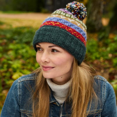 Elveden Roll Back Bobble Beanie