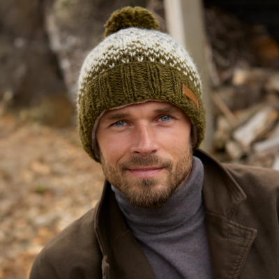 Mens Loch Ness Beanie - Moss