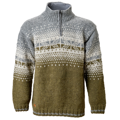 Mens Loch Ness Half Zip - Moss