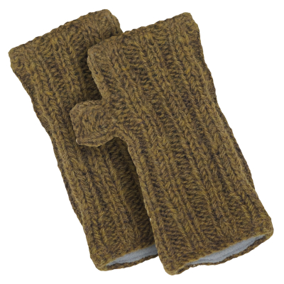 Mens Shetland Wristwarmer - Moss