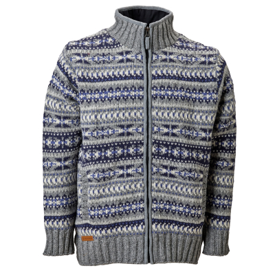 Mens Portree Zip Jacket - Grey Blue