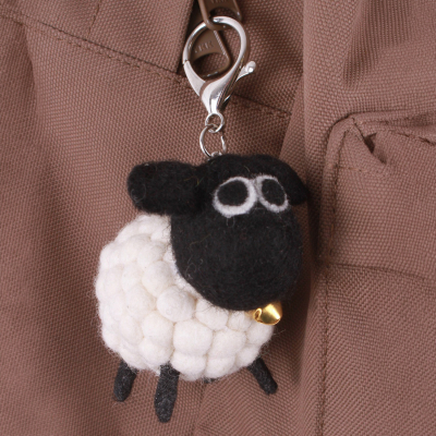 Tessa the White Lamb Bag Charm