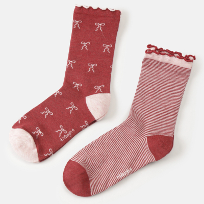 Thought Ribbon Stripe Bamboo Socks in Hangable Cracker Gift Box - UK 4-7