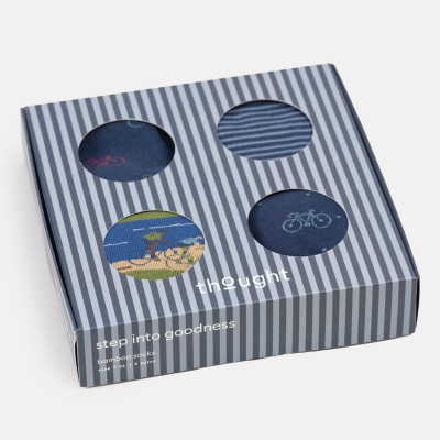 Thought Cycle Club Bamboo Socks Gift Box - UK 7-11 - 4 Pairs