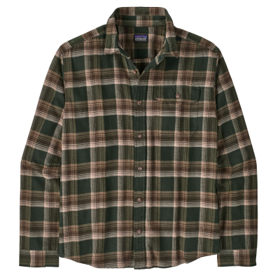 Patagonia Mens Long-Sleeved Lightweight Fjord Flannel Shirt - Treeline Green