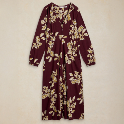 White Stuff Megan Organic Jersey Dress - Plum