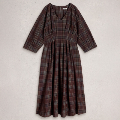 White Stuff Kate Organic Cord Dress - Brown
