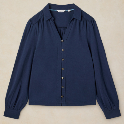 White Stuff Ronley Organic Shirt - Dark Navy