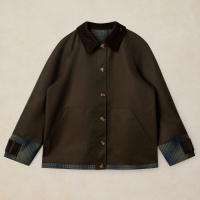 White Stuff Jackson Reversible Recycled Jacket - Dark Green