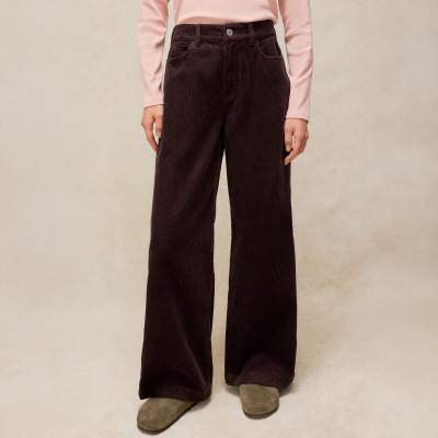 White Stuff Ayla Cord Wide Leg Trouser - Dark Brown