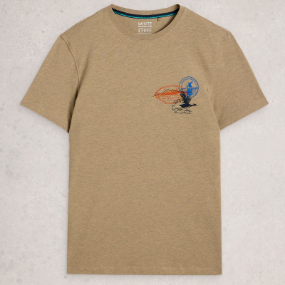 White Stuff Abersoch Embroidered Tee - Natural
