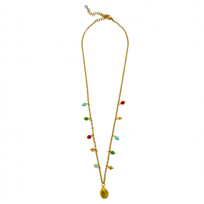 Lotus Feet Lariat Necklace