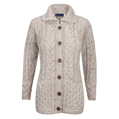 Ladies Fly Collar Cardigan - Skiddaw Nep