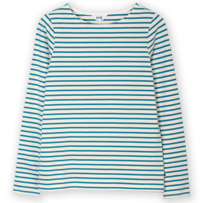 Kite Tarrant Jersey T-Shirt Teal Blue Stripe