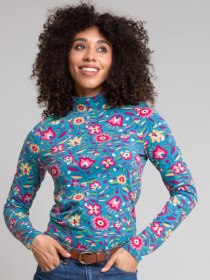 Kite Folksy Bloom Bagber Turtle Neck Jersey Top