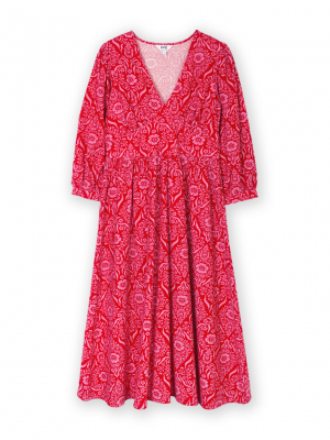 Kite Vintage Floral Lydlinch Cord Dress Red