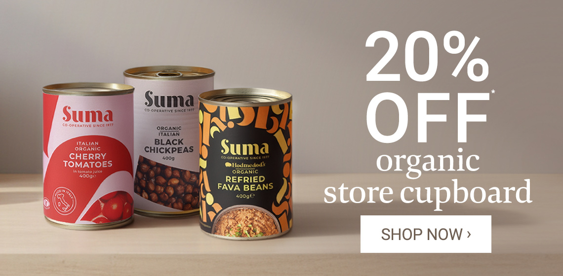 20% off Organic Store Cupboard*