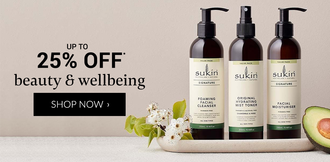 Up to 25% off beauty & wellbeing*