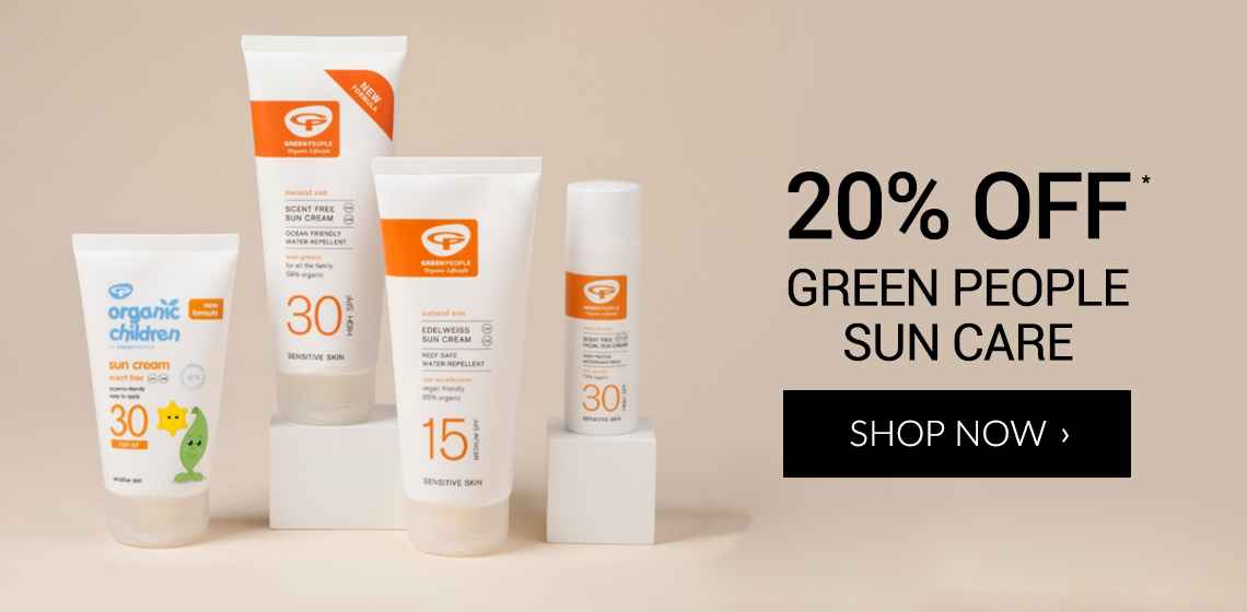 20% off Green People sun care*