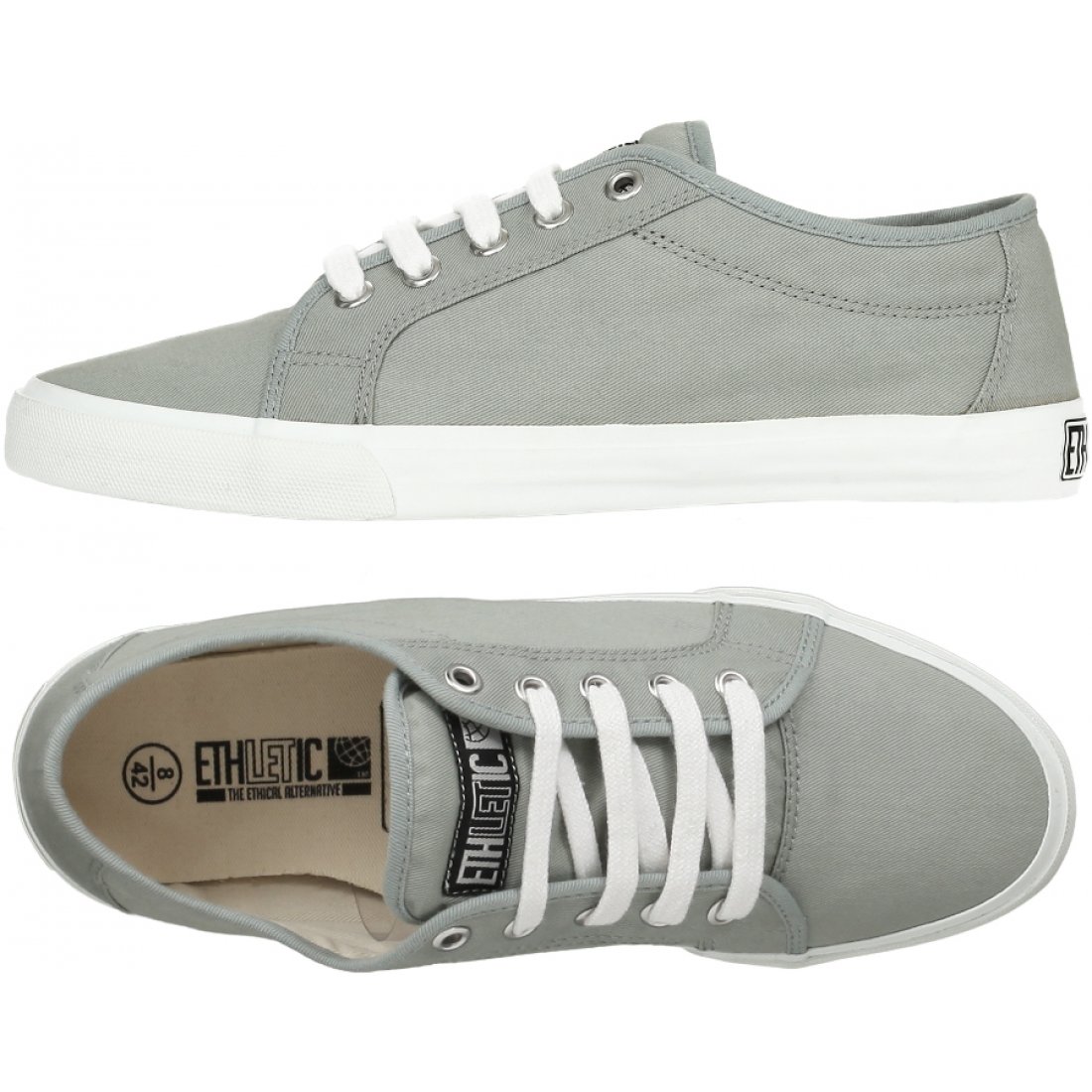 Ethletic Fairtrade Skater Shoes - Urban Grey - Ethletic