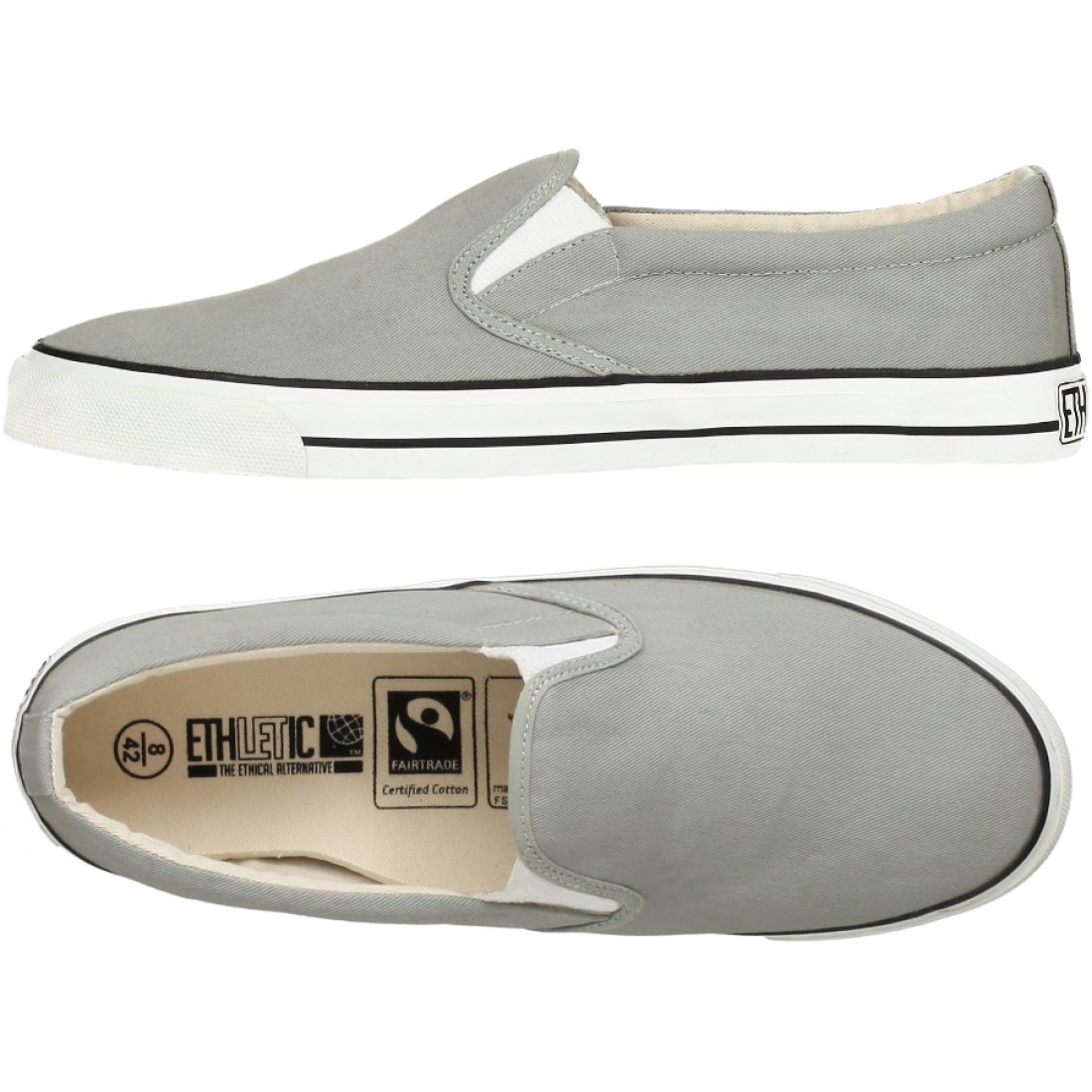 Ethletic Fairtrade Deck Shoes - Urban Grey - Ethletic