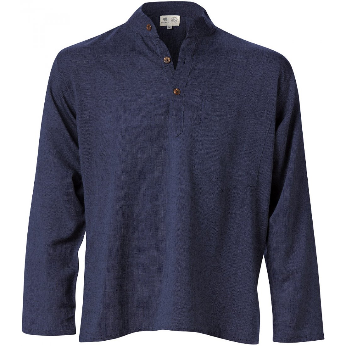 Cotton Khaddar Long Sleeve Shirt - Navy - Natural Collection Select