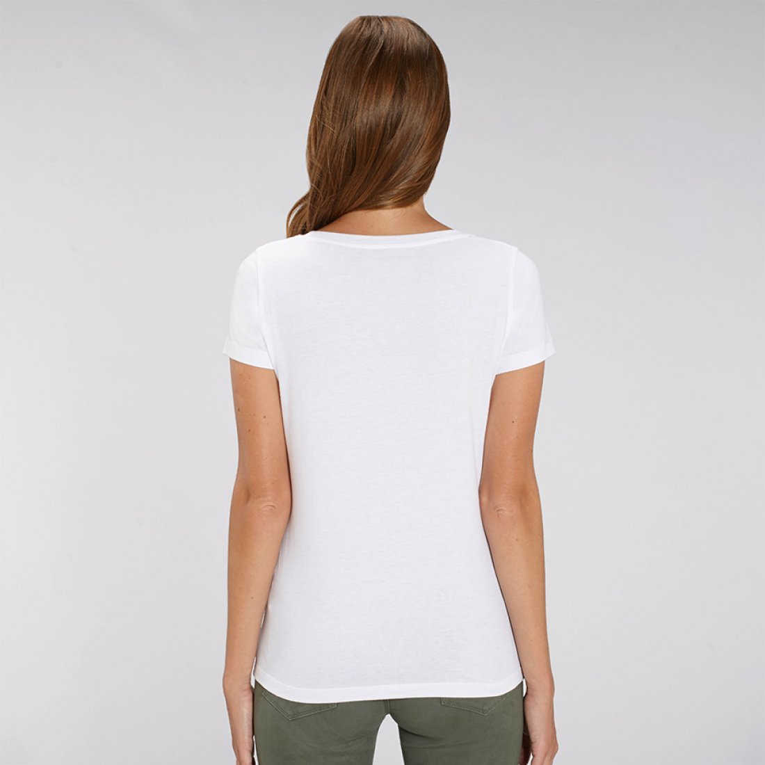 Organic Cotton Scoop Neck T Shirt White Natural Collection Select 