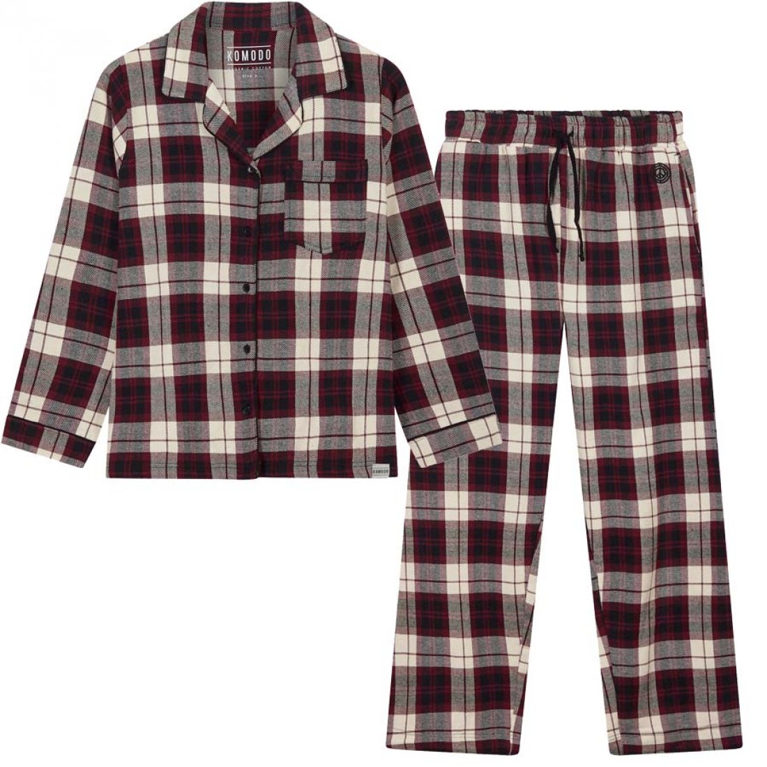 Komodo Women's Jim Jam Pyjama Set - Large Check - Komodo