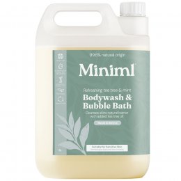 Miniml Bodywash & Bubblebath Refill - Refreshing Tea Tree & Mint - 5L