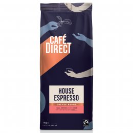 Caf�direct Fairtrade House Espresso Coffee Beans - 1kg