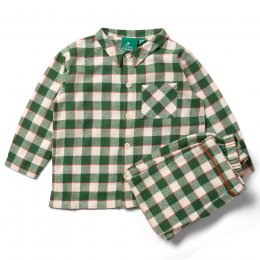 Little Green Radicals Fern Green Check Classic Pyjamas