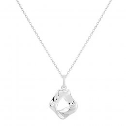 Vurchoo Textile Twist Silver Chain Necklace