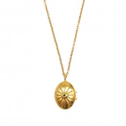 A Beautiful Story Oval Small Peridot Locket Necklace