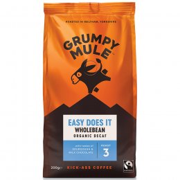 Grumpy Mule Fairtrade & Organic Easy Does It Decaf Coffee Beans - 200g