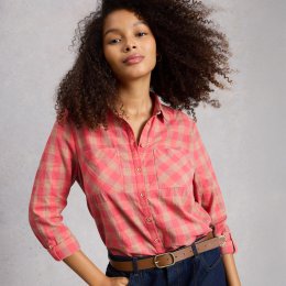 White Stuff Sophie Organic Cotton Shirt - Pink