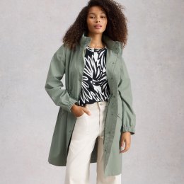 White Stuff Beth Recycled Waterproof Coat - Mid Green