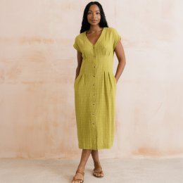 Lily & Me Drift Seersucker Dress - Lime