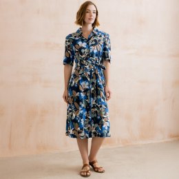 Lily & Me Robyn Dress - Ceres Print - Navy