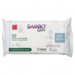 Bambo Nature Aqua Wet Wipes - 52 Wipes
