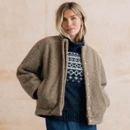 Lily & Me Emin Boucle Jacket - Mushroom