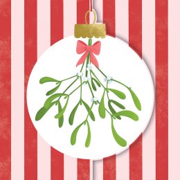 Transform Trade Mistletoe Bauble Charity Christmas Cards - Pack of 10