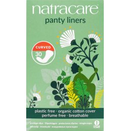 Natracare Organic Cotton Curved Panty Liners - Pack of 30