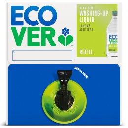 Ecover Washing Up Liquid Refill Bag in a Box - Lemon & Aloe Vera - 15L