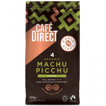 Cafédirect Fairtrade Organic Machu Picchu Coffee Beans - 227g