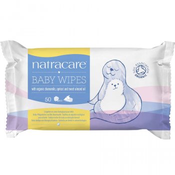 Natracare Organic Cotton Baby Wipes - 50