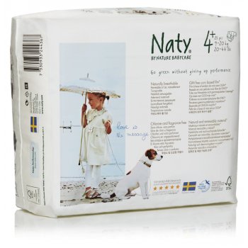 Naty Eco Disposable Nappies - Junior - Size 4+ - Pack of 25