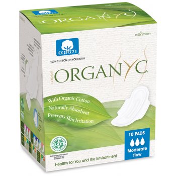 Organyc Pads With Wings - Moderate - Pack of 10