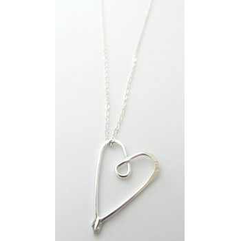 LA Jewellery Recycled Petit Love Silver Necklace