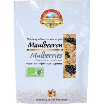 Pearls Of Samarkand Organic Black & White Mulberries - 100g