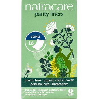 Natracare Organic Cotton Individually Wrapped Panty Liners - Long - Pack of 16